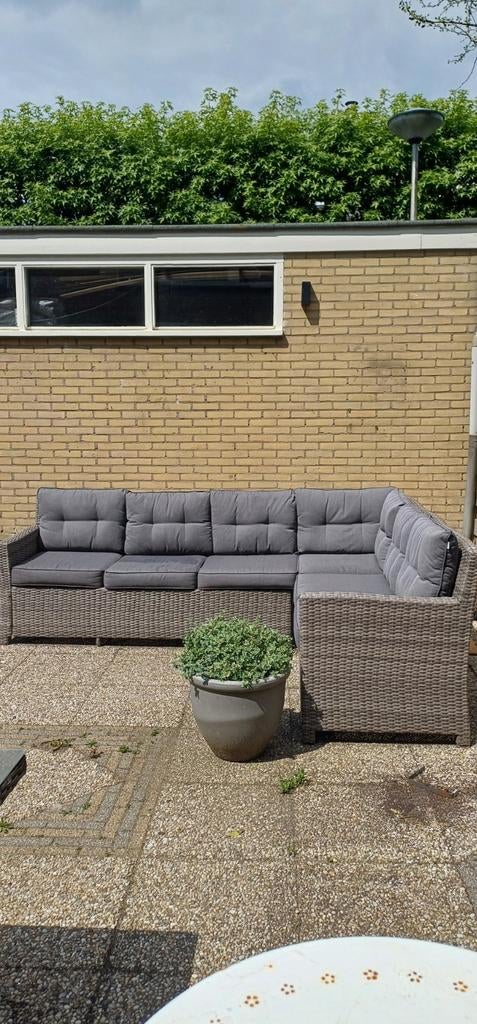 Loungebank tuin hoekbank, Tuin en Terras, Tuinsets en Loungesets, Ophalen, Wicker