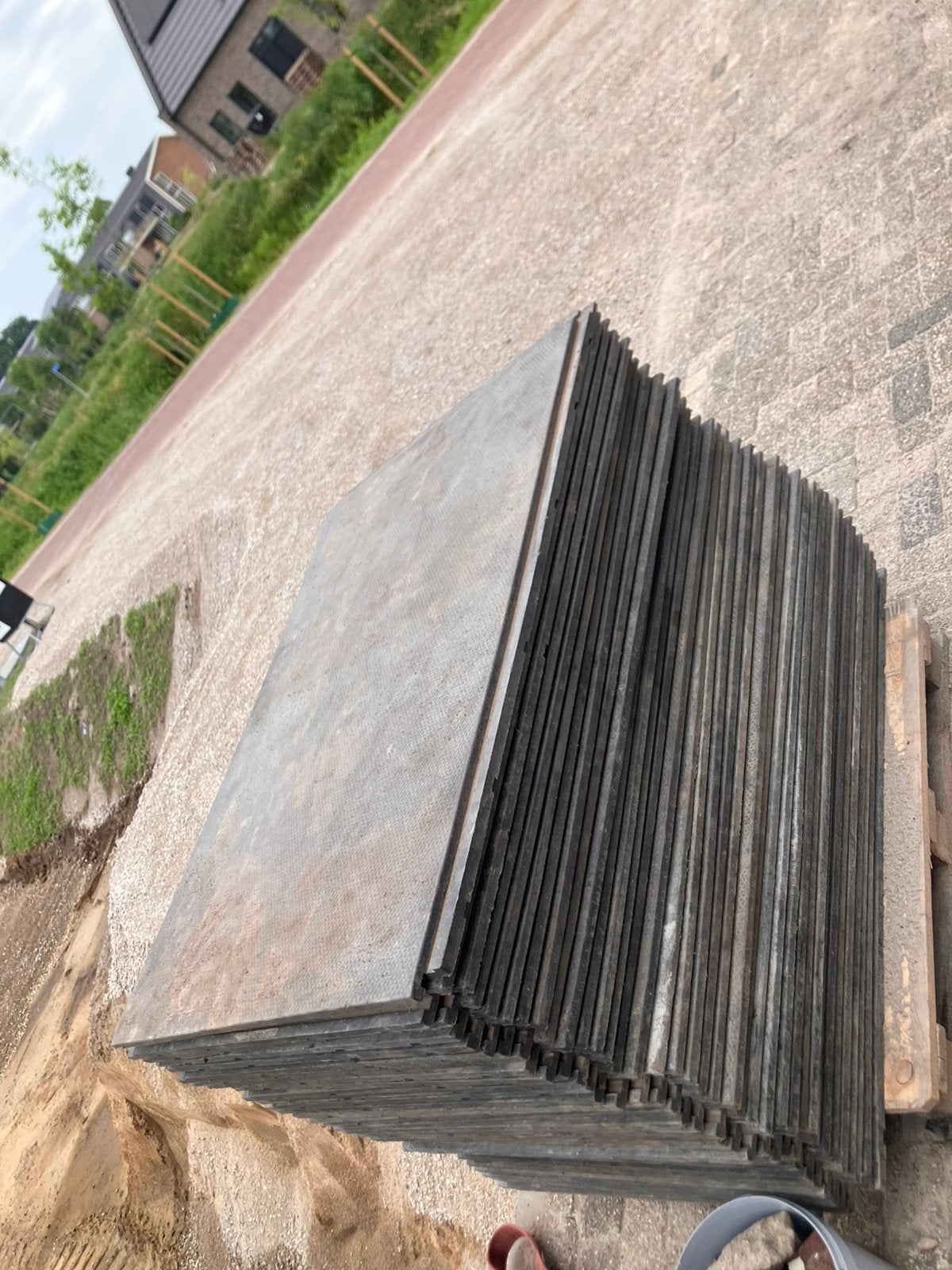 Kunstof rijplaten 120x80 x22, Doe-het-zelf en Verbouw, Platen en Panelen, Ophalen, Gebruikt, Overige materialen, Minder dan 20 mm