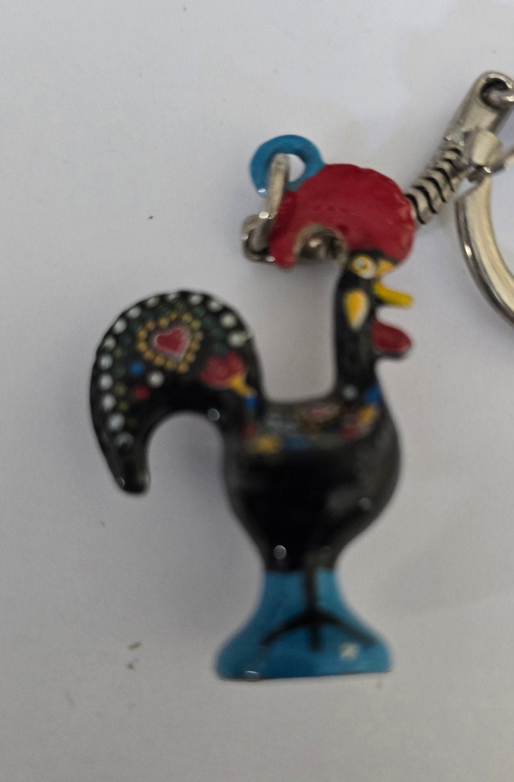 Sleutelhanger Haan van Barcelos - Portugees souvenir, Ophalen of Verzenden, Gebruikt, Dier of Natuur