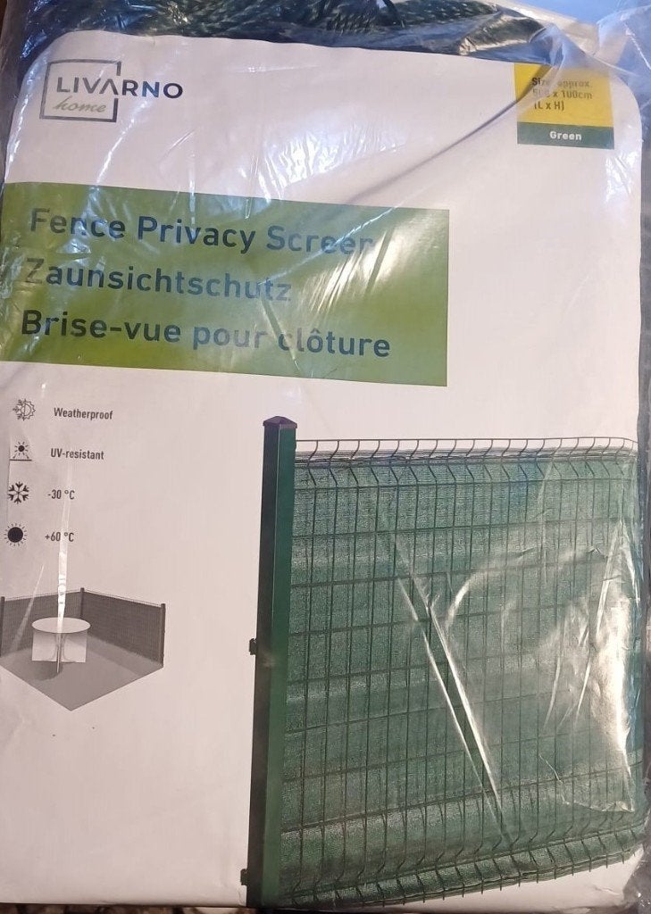 grijs privacy tuinscherm Livarno 500 L x 100 B cm, Tuin en Terras, Ophalen, Kunststof, 100 tot 150 cm, Nieuw