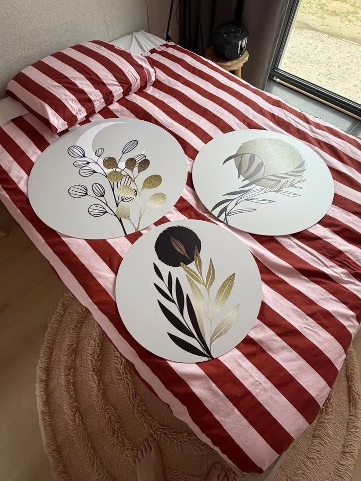Muurdecoratie, Beige, Ophalen of Verzenden, Zo goed als nieuw, Kunststof