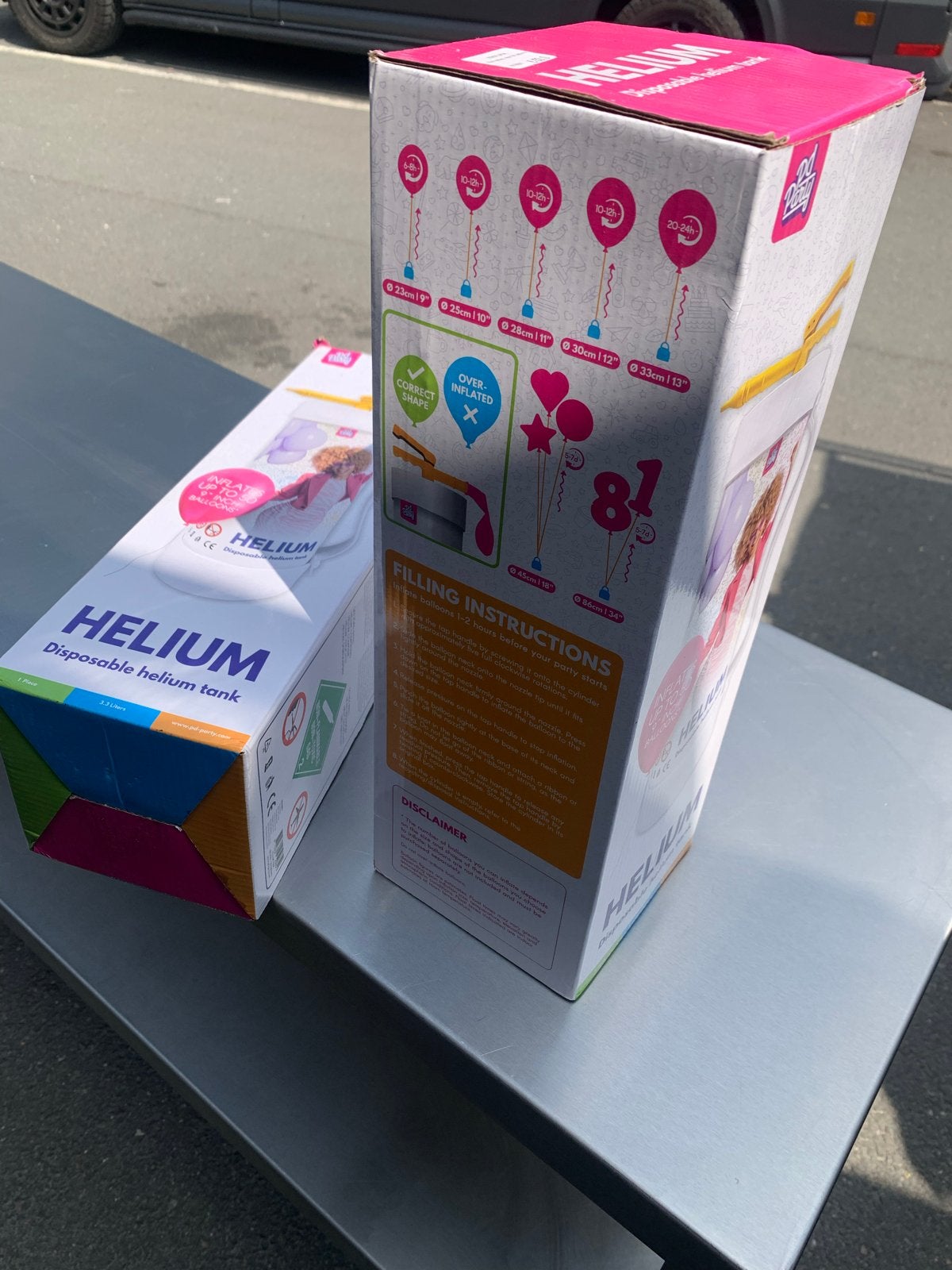Heliumtank voor ballonnen - Nieuw in doos, Ophalen, Nieuw, Feestartikel, Verjaardag