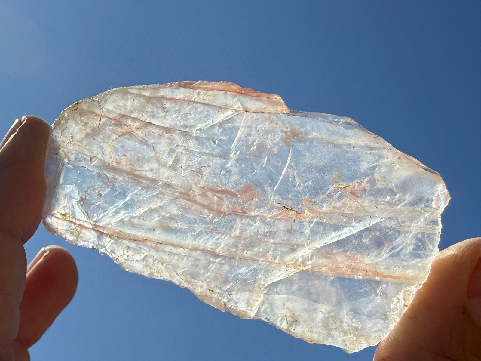 Red Healer Lemurian - Hematoide kwarts mineralen edelstenen, Ophalen of Verzenden, Mineraal