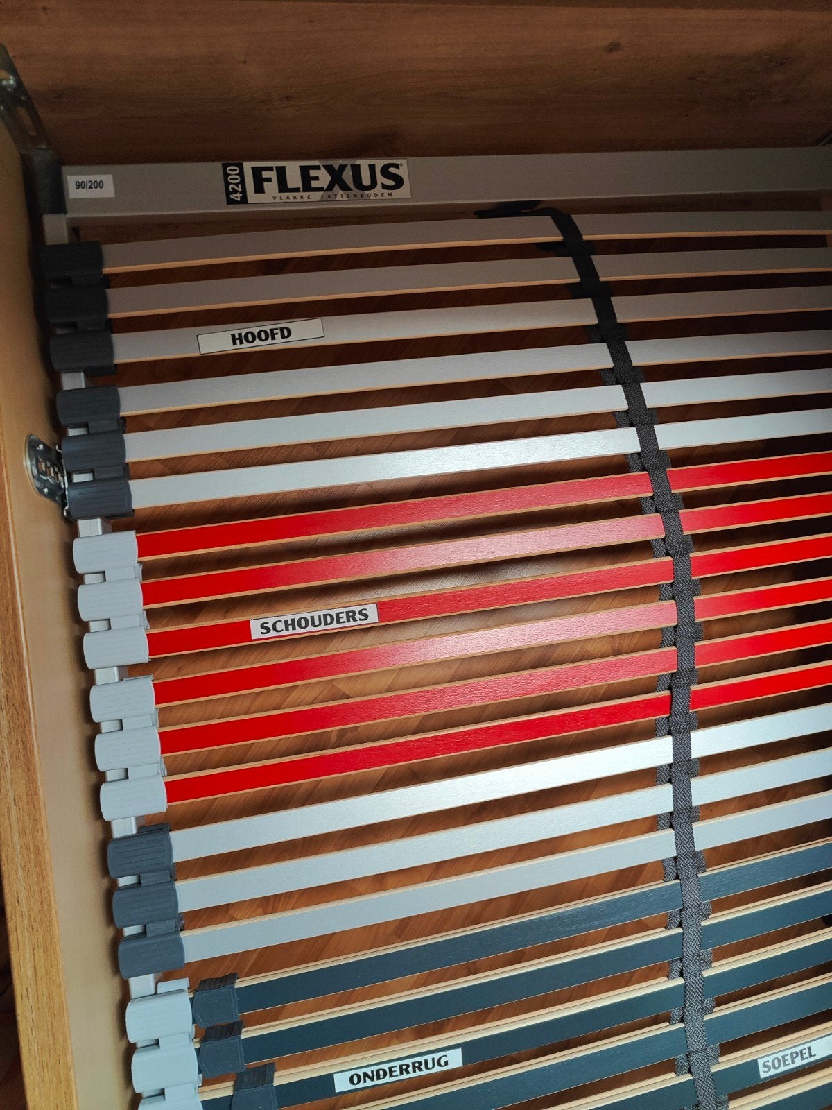 Flexus lattenbodem 90x200 cm - verstelbaar, Ophalen, 90 cm, Eenpersoons, Zo goed als nieuw