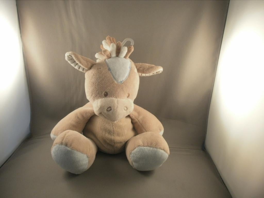 nattou ezel/giraf licht bruin/crème snuit blauwe poot zolen, Overige merken, Overige typen, Wasbaar, Ophalen of Verzenden