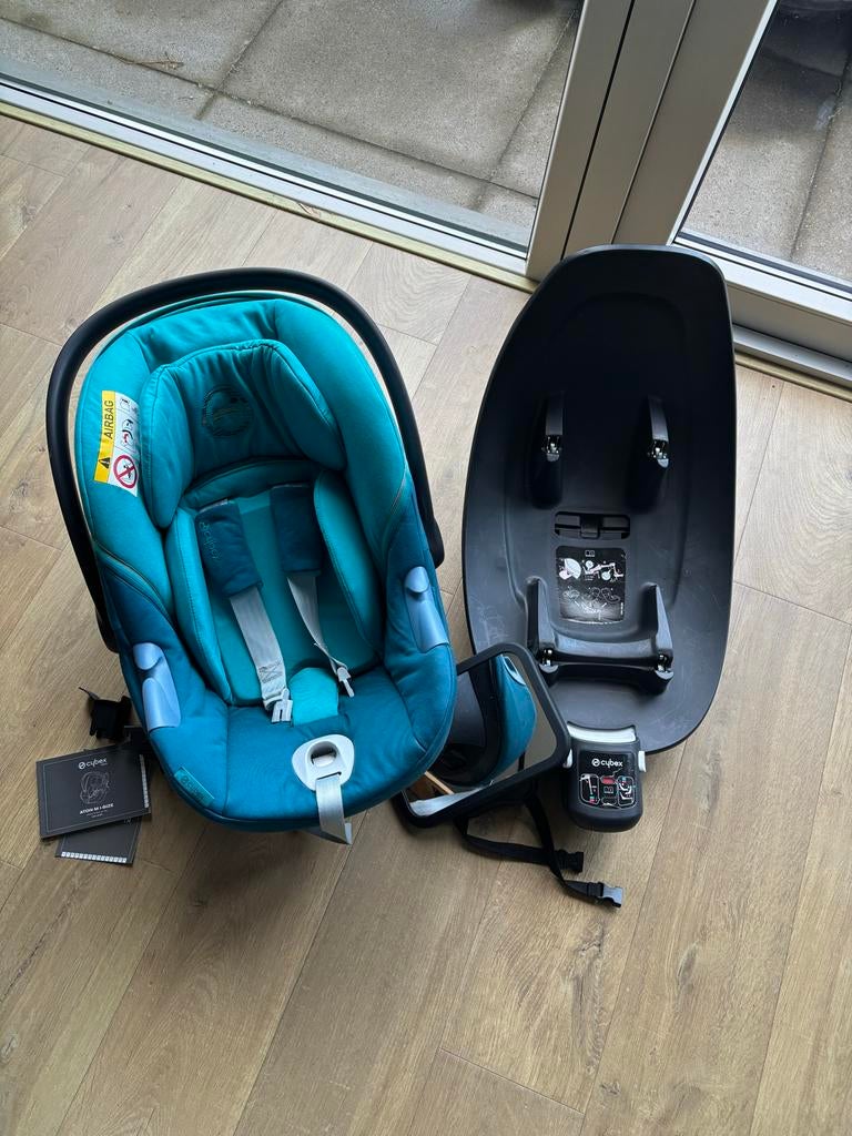 Cybex Aton M I-size Maxi-Cosi met Isofix en adapters, Overige merken, Gebruikt, Isofix, 0 t/m 13 kg