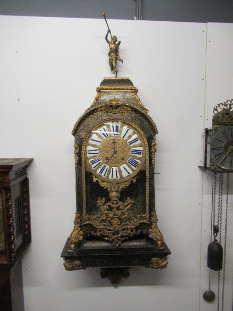 Oer 11402 grote 18e eeuwse boulle klok met console "Lenoir", Ophalen
