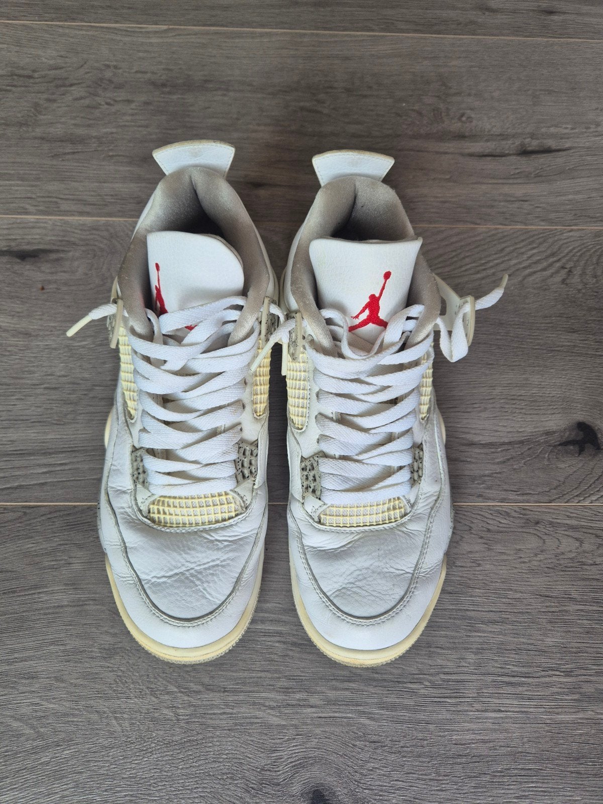 Nike Air Jordan 4 Retro 'White Oreo' - Maat EU 43 (US 9.5), Wit, Ophalen of Verzenden, Sneakers of Gympen, Nike Air Jordan 4 Retro