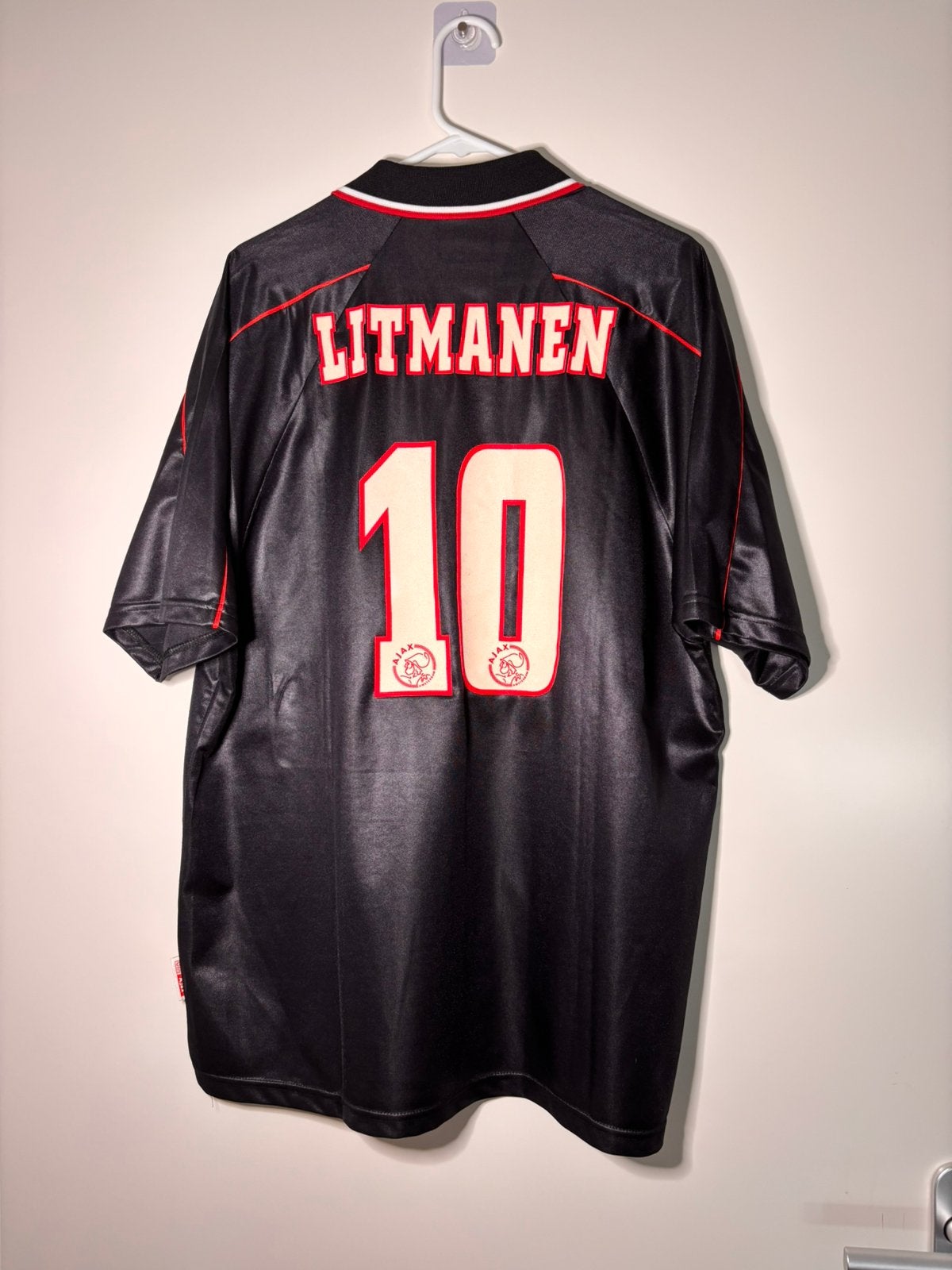 Ajax 1998/1999 Jari Litmanen #10 vintage voetbalshirt XL, Maat XL, Verzenden, Zo goed als nieuw, Shirt