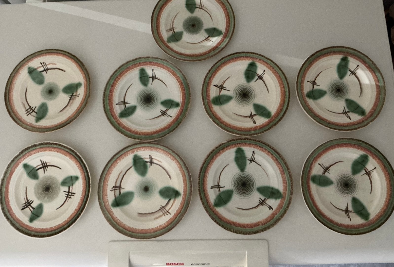 Estherwerda Steingurfabrik Art Deco bordjes 19cm Duitsland, Antiek en Kunst, Ophalen of Verzenden
