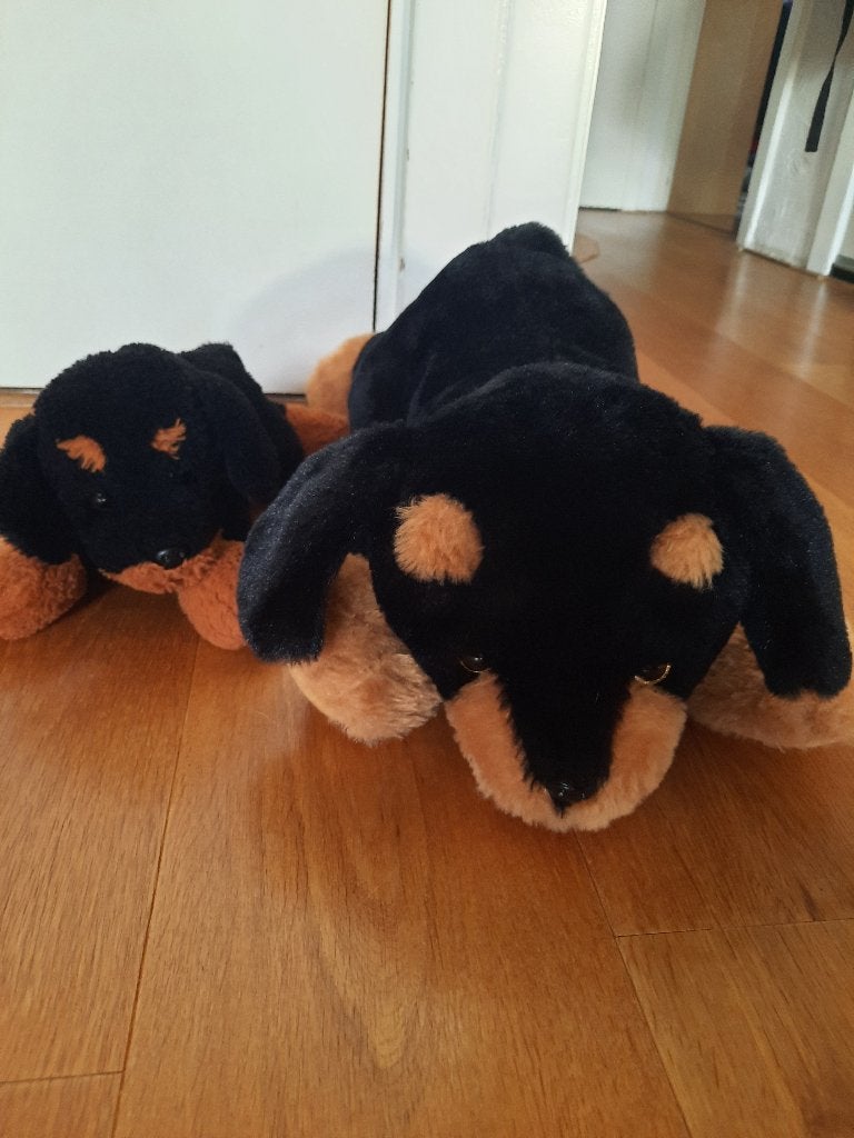 2 honden knuffeks 1 groot + 1 klein, Ophalen of Verzenden, Gebruikt, Hond, Wasbaar