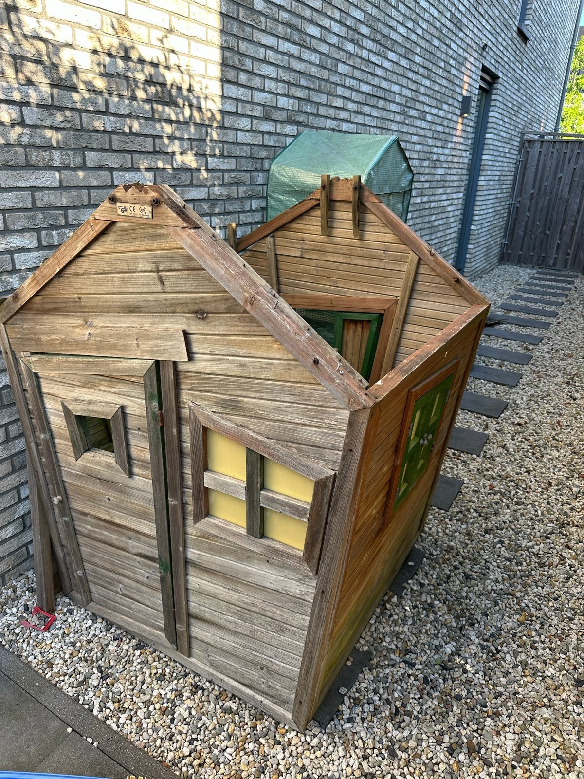 Houten speelhuisje voor kinderen GRATIS, Ophalen, Gebruikt, Hout