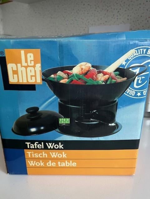 Mini tafelwok, Overige typen, Ophalen of Verzenden, Zo goed als nieuw, Zwart