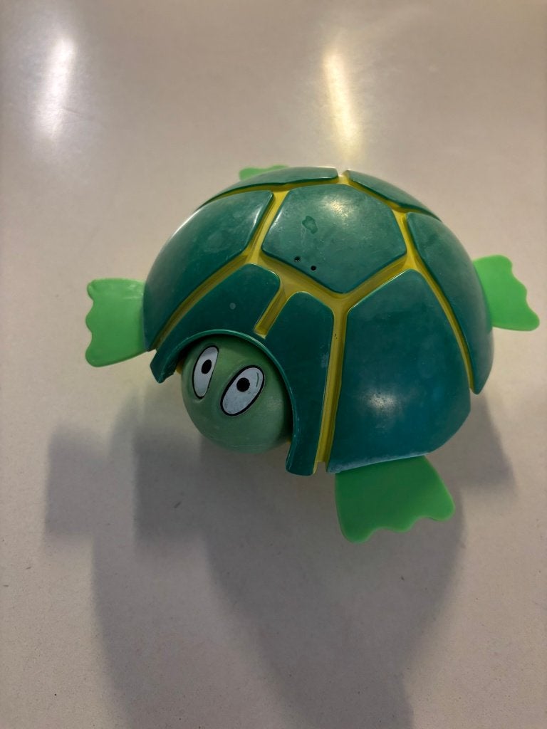 Playskool turtle schildpad voor bad - vintage babyspeelgoed!, Ophalen of Verzenden, Gebruikt, Overige typen