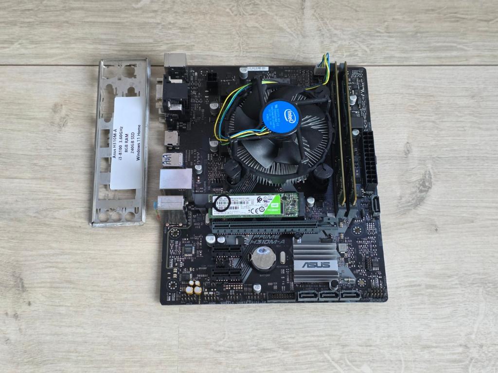 ASUS tk:PRIME H310M-A Moederbord met Windows 11+240GB SSDRam, Computers en Software, Moederborden, Gebruikt, DDR4, Ophalen of Verzenden