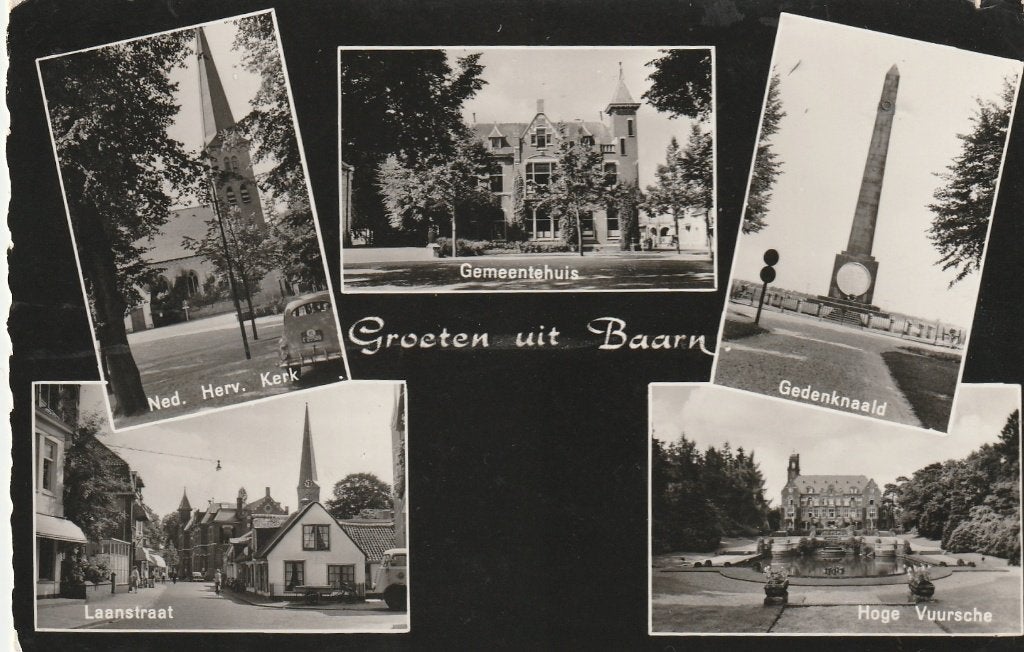 BAARN Kerk Laanstraat Gemeentehuis Naald Hooge Vuursche, Verzenden, 1960 tot 1980, Gelopen, Utrecht