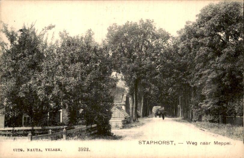 Staphorst - Weg naar Meppel, Ophalen of Verzenden, Voor 1920, Ongelopen, Overijssel