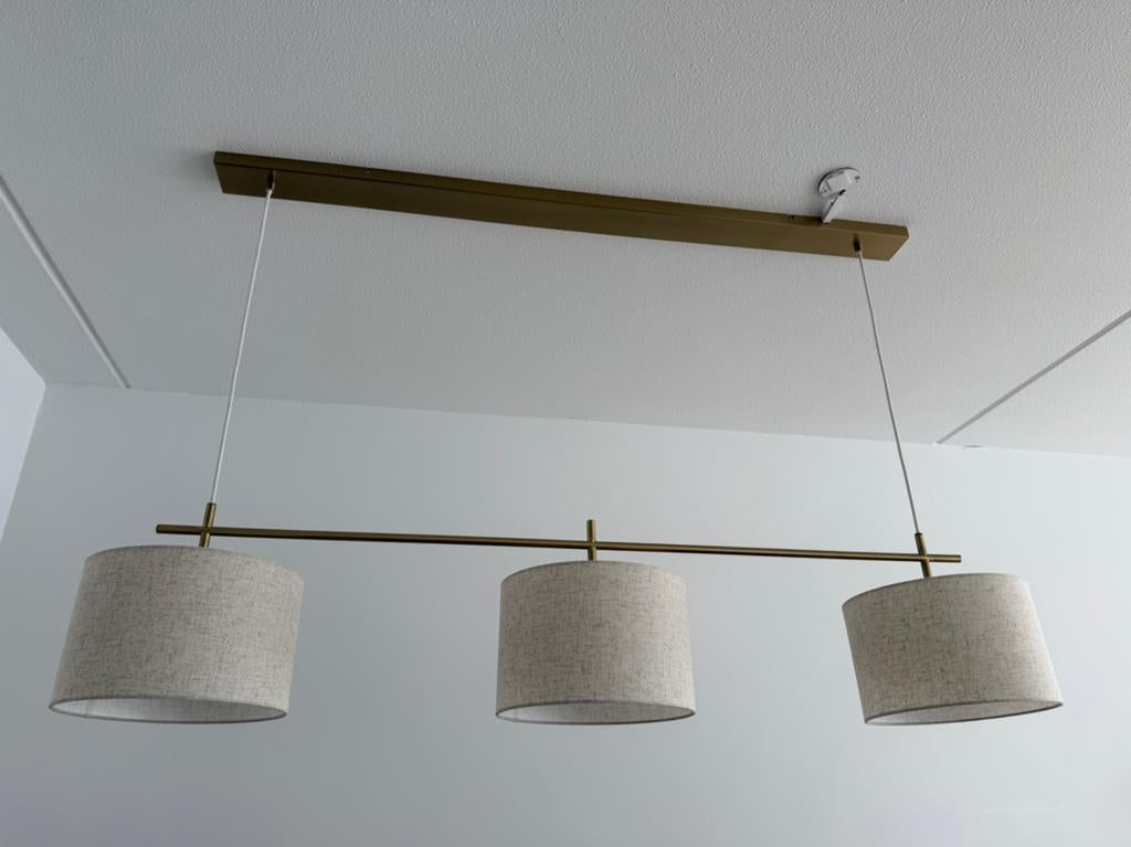 Westwing hanglamp linnen en goud - zo goed als nieuw, Huis en Inrichting, Lampen | Hanglampen, Ophalen, Japandi, chique, modern