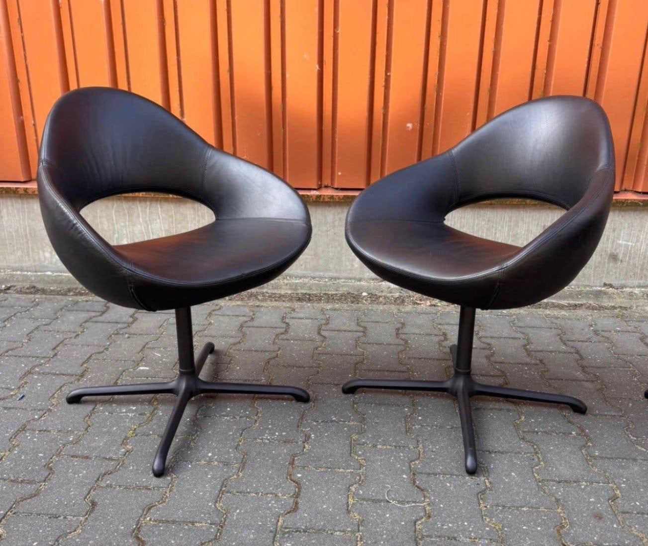 Artifort Shark stoel (4x) - Rene Holten -, Ophalen, Luxe design, Zwart, Leer