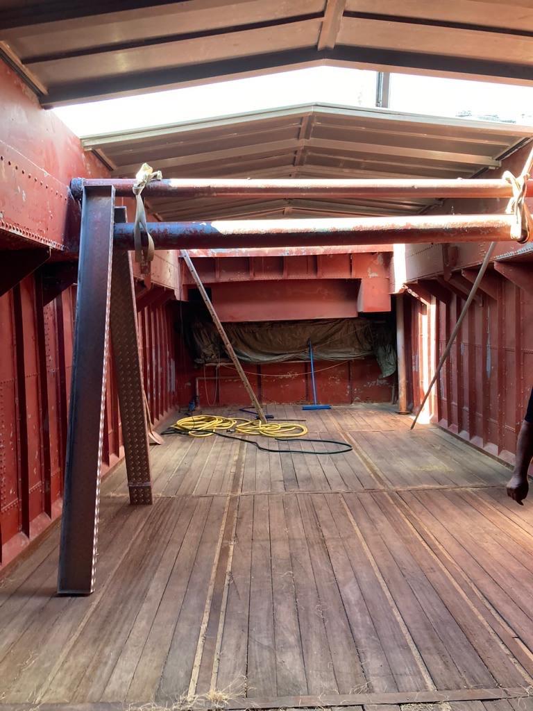 Unieke Azobé Scheepsvloer uit Nederlandse Spits - 120m², Ophalen, Gebruikt, Plank, Overige houtsoorten