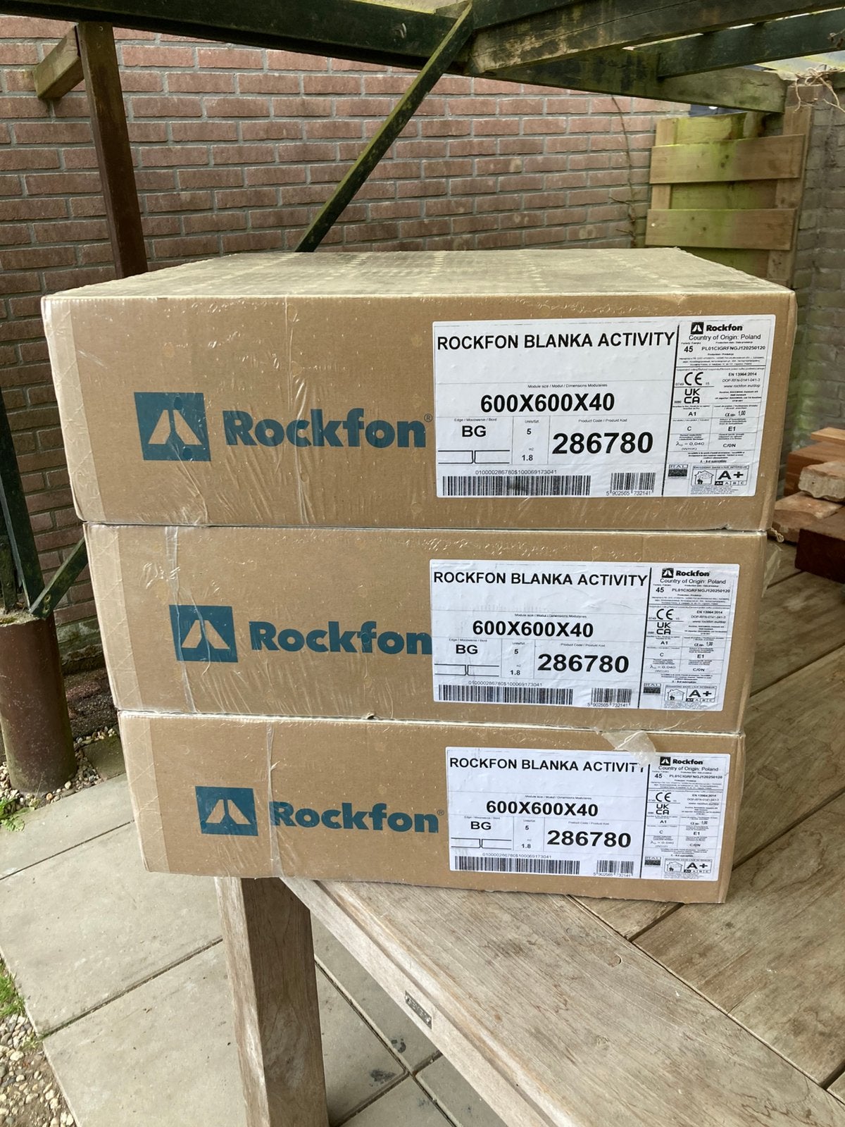 Systeem plafond platen Rockfon Blanka Activity Nieuw, Ophalen, Zo goed als nieuw