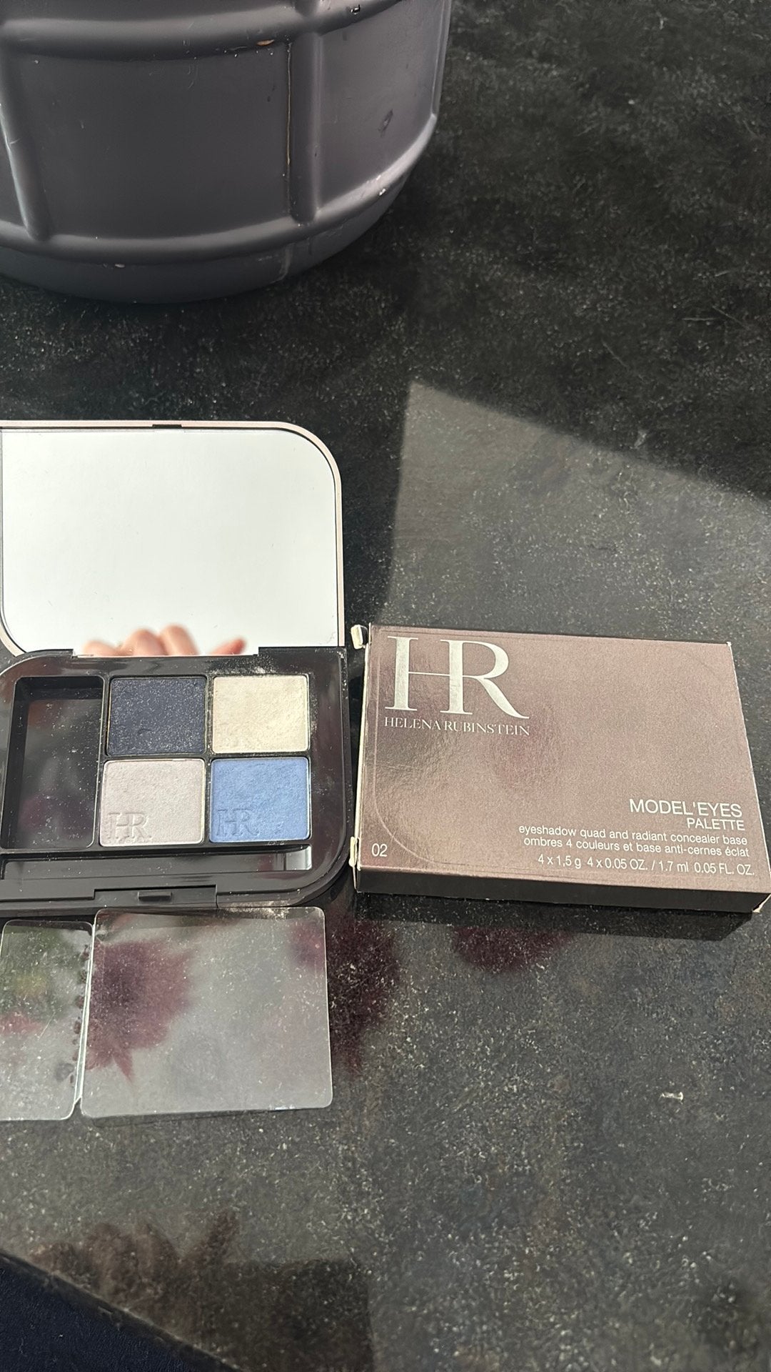 Helena Rubinstein oogschaduw palette blauw grijs 02 Kabaret, Ophalen of Verzenden, Zo goed als nieuw, Blauw, Ogen