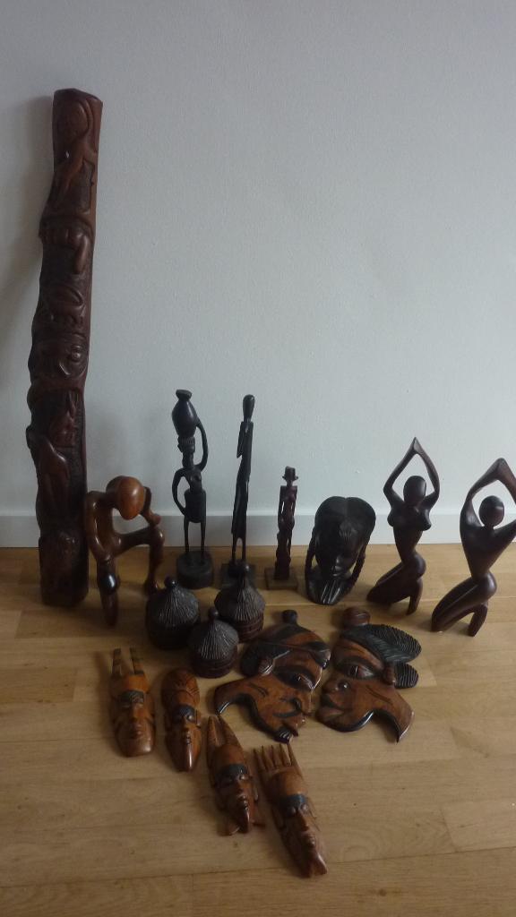 afrikaans houtsnijwerk, beeld, hout, kunst, schip, Antiek en Kunst, Kunst | Beelden en Houtsnijwerken, Houtsnijwerk, Ophalen of Verzenden