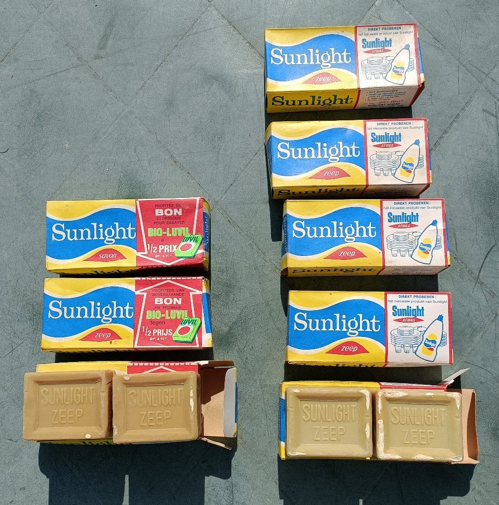 Vintage puur natuur SUNLIGHT zeep voor textiel en huid, Overige typen, Ophalen of Verzenden, Nieuw