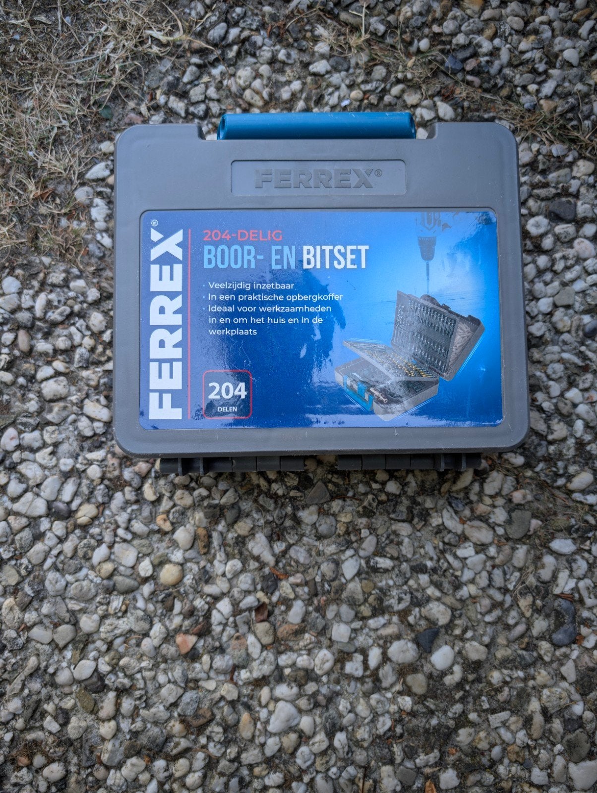 Ferrex 204-delige Boor- en Bitset in Opbergkoffer, Ophalen of Verzenden, Nieuw, Bitset, Overige merken