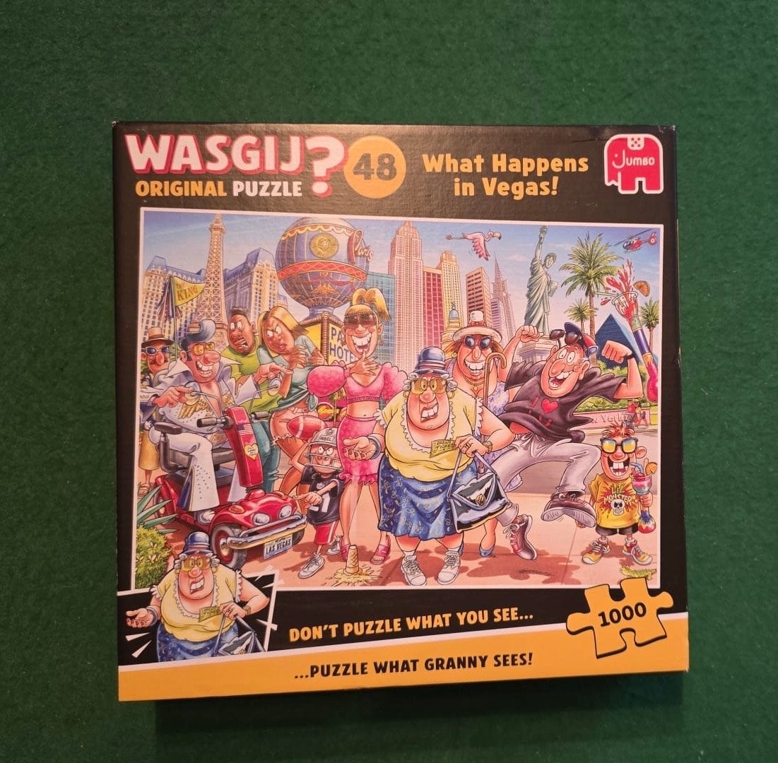 Wasgij? Original 48: What Happens in Vegas! - 1000 stukjes, Ophalen of Verzenden, 500 t/m 1500 stukjes, Zo goed als nieuw, Legpuzzel