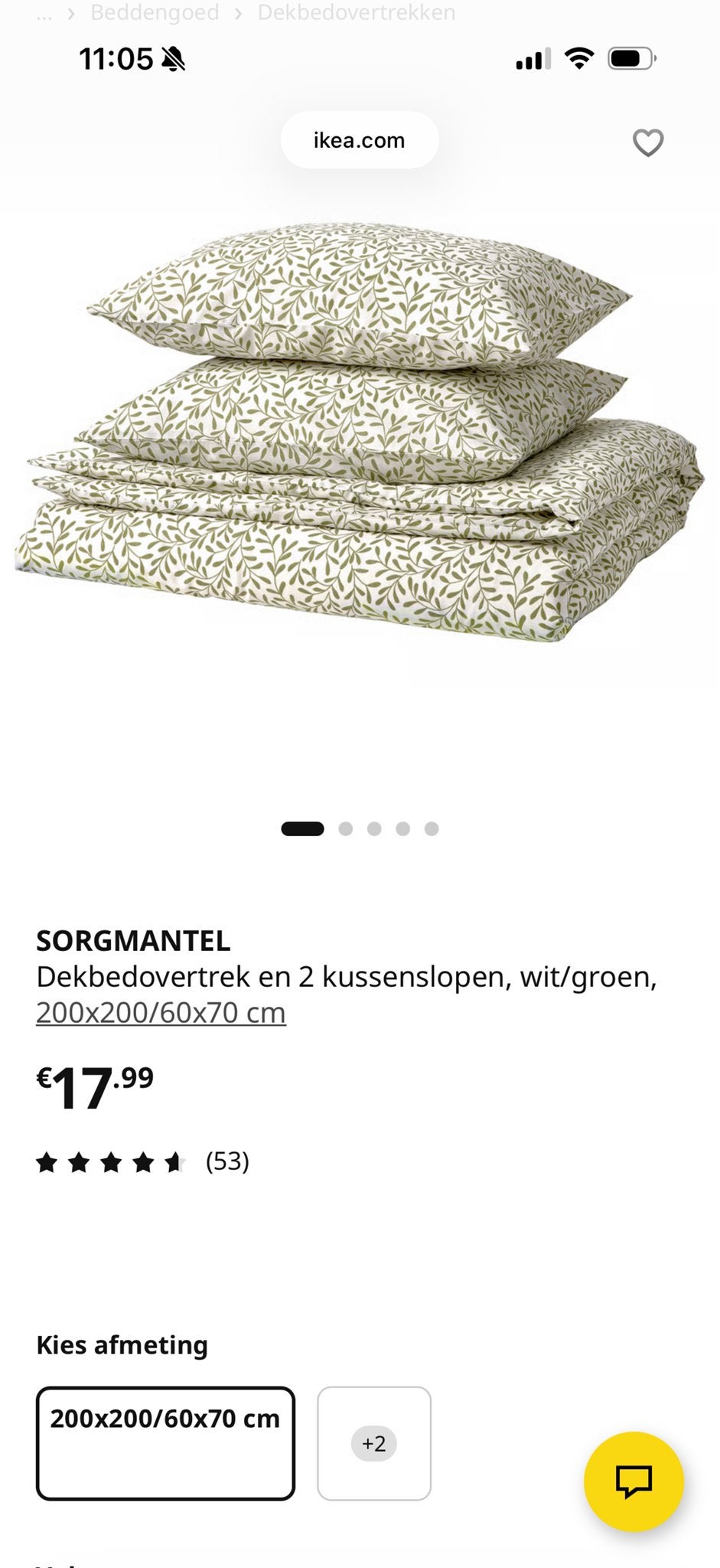 IKEA SORGMANTELL Dekbedovertrek met 2 kussenslopen, Ophalen, Wit, Dekbedovertrek, Tweepersoons