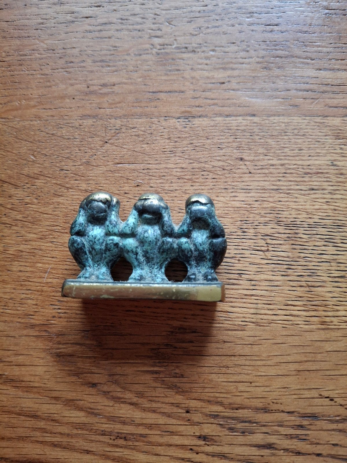 Bronzen beeldje ( horen zien zwijgen ), Ophalen of Verzenden, Overige materialen, Overige merken