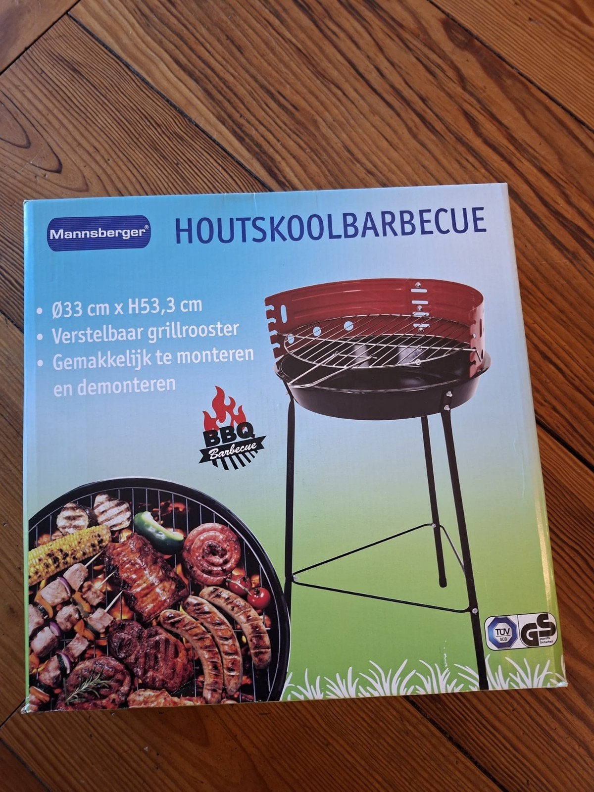 Mannsberger Houtskoolbarbecue - Compact & Verstelbaar, Tuin en Terras, Ophalen of Verzenden, Nieuw, Mannsberger