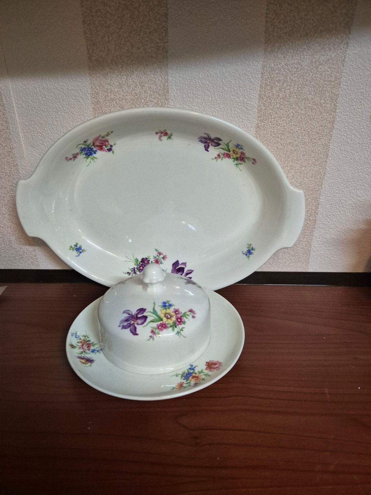 Broodschaal en botervloot Regout, Ophalen of Verzenden