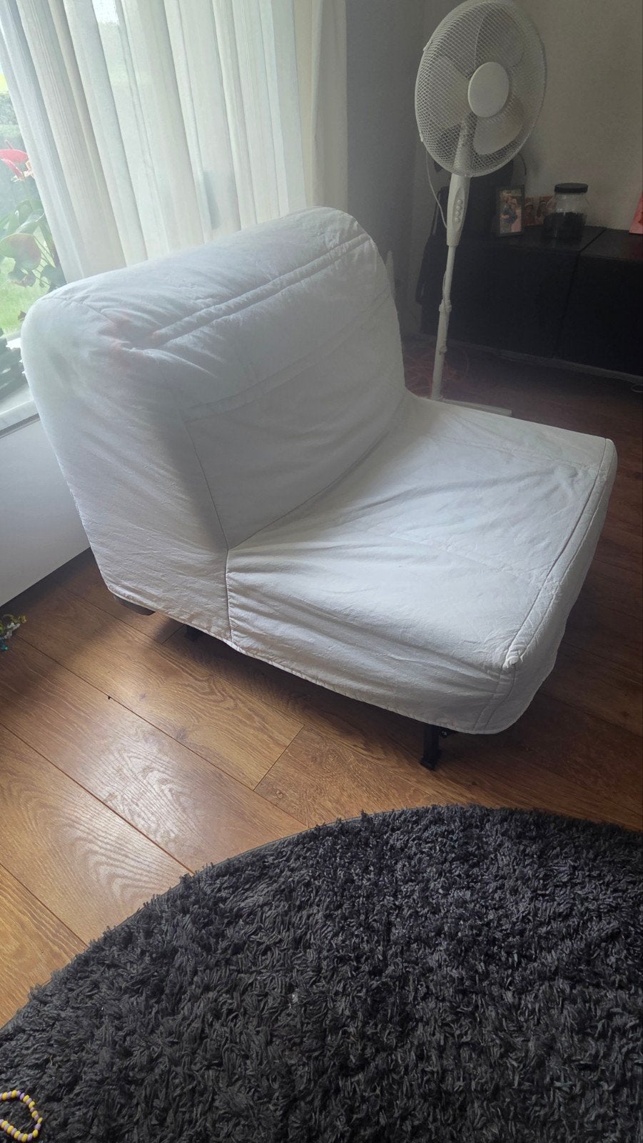 Uitklapbare stoel tot bed - Ideaal voor logees, Ophalen, Gebruikt, Eenpersoons, Wit
