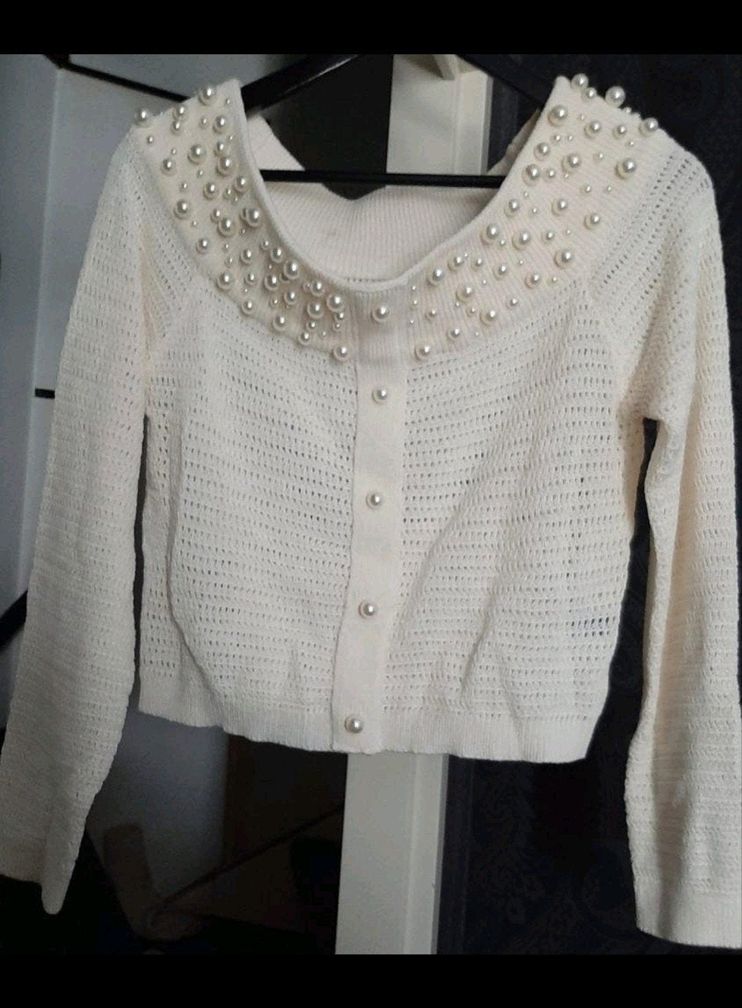 Vest met open hals op,valt op schouders, Ophalen of Verzenden, Nieuw, Maat 42/44 (L), Wit