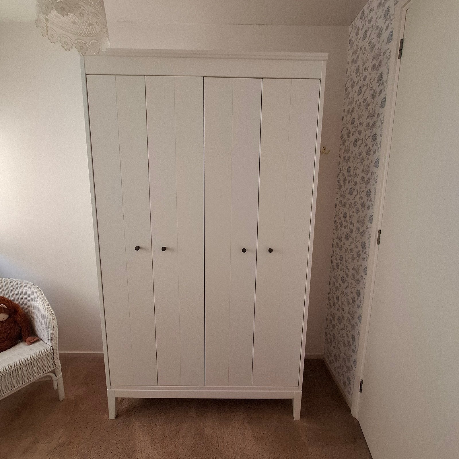 Kledingkast, wit, 122x57x211, Huis en Inrichting, Kasten | Kledingkasten, Ophalen, 100 tot 150 cm, Zo goed als nieuw, 150 tot 200 cm