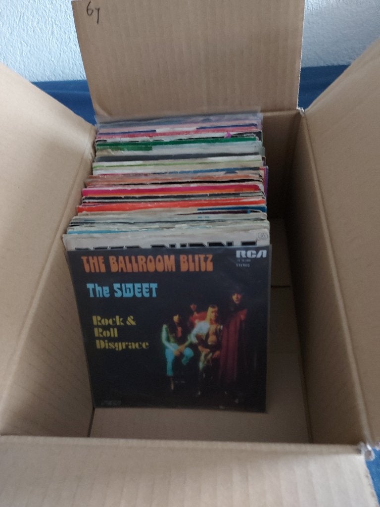 doosje leuke jukebox singels, Cd's en Dvd's, Vinyl Singles, Gebruikt, Overige genres, Overige typen, Fotohoes, 7 inch, Verzenden