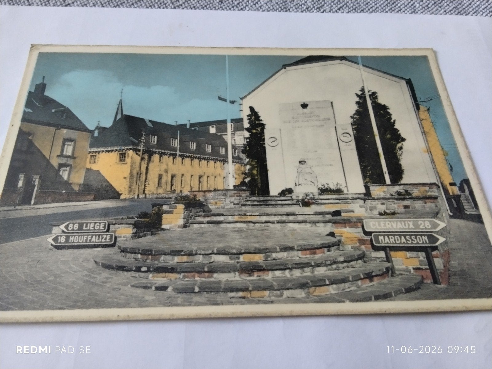 Ansichtkaart Bastogne Monument aux Morts, Verzamelen, Ophalen of Verzenden, Voor 1920, Gelopen, Luxemburg