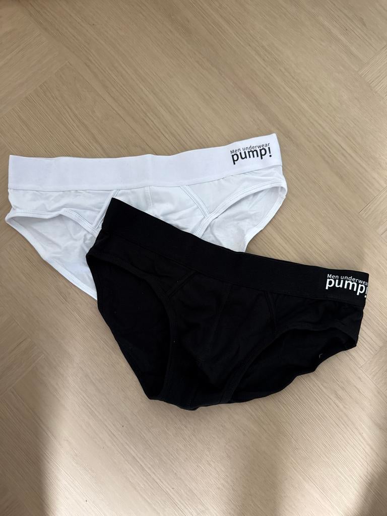 Slip/brief -Gay- merk pump! - maat M, Kleding | Heren, Ondergoed, Verzenden, Wit, Slip