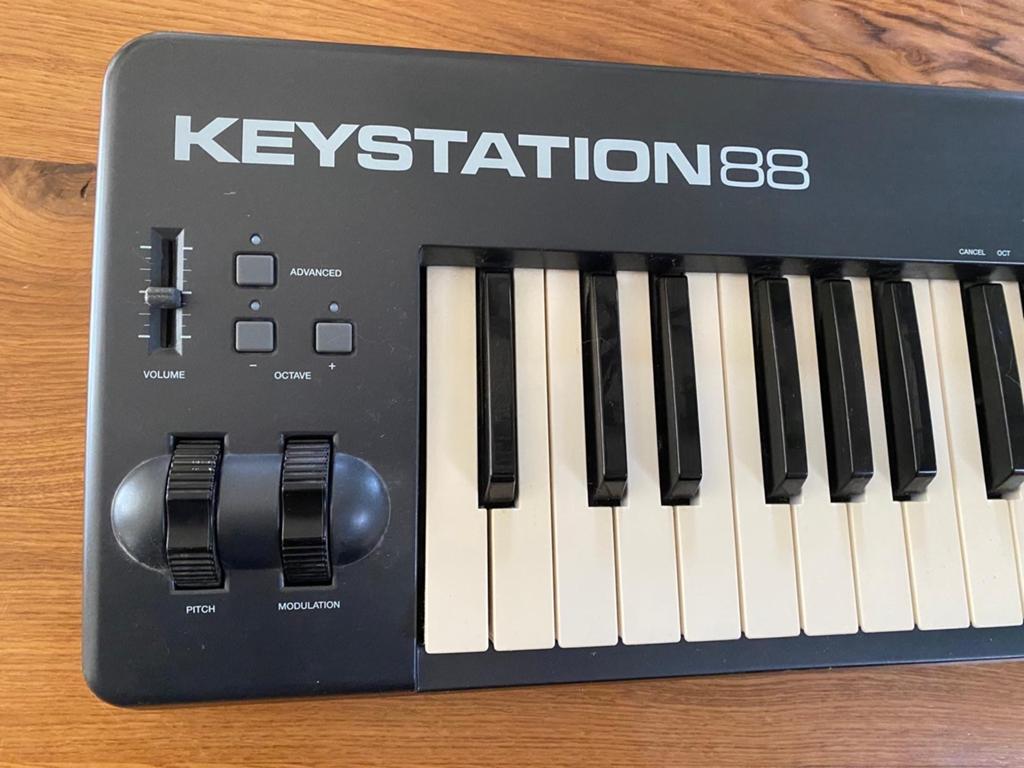 M-Audio Keystation 88 MIDI Keyboard Controllero, Gebruikt, 88 toetsen, Aanslaggevoelig, Ophalen