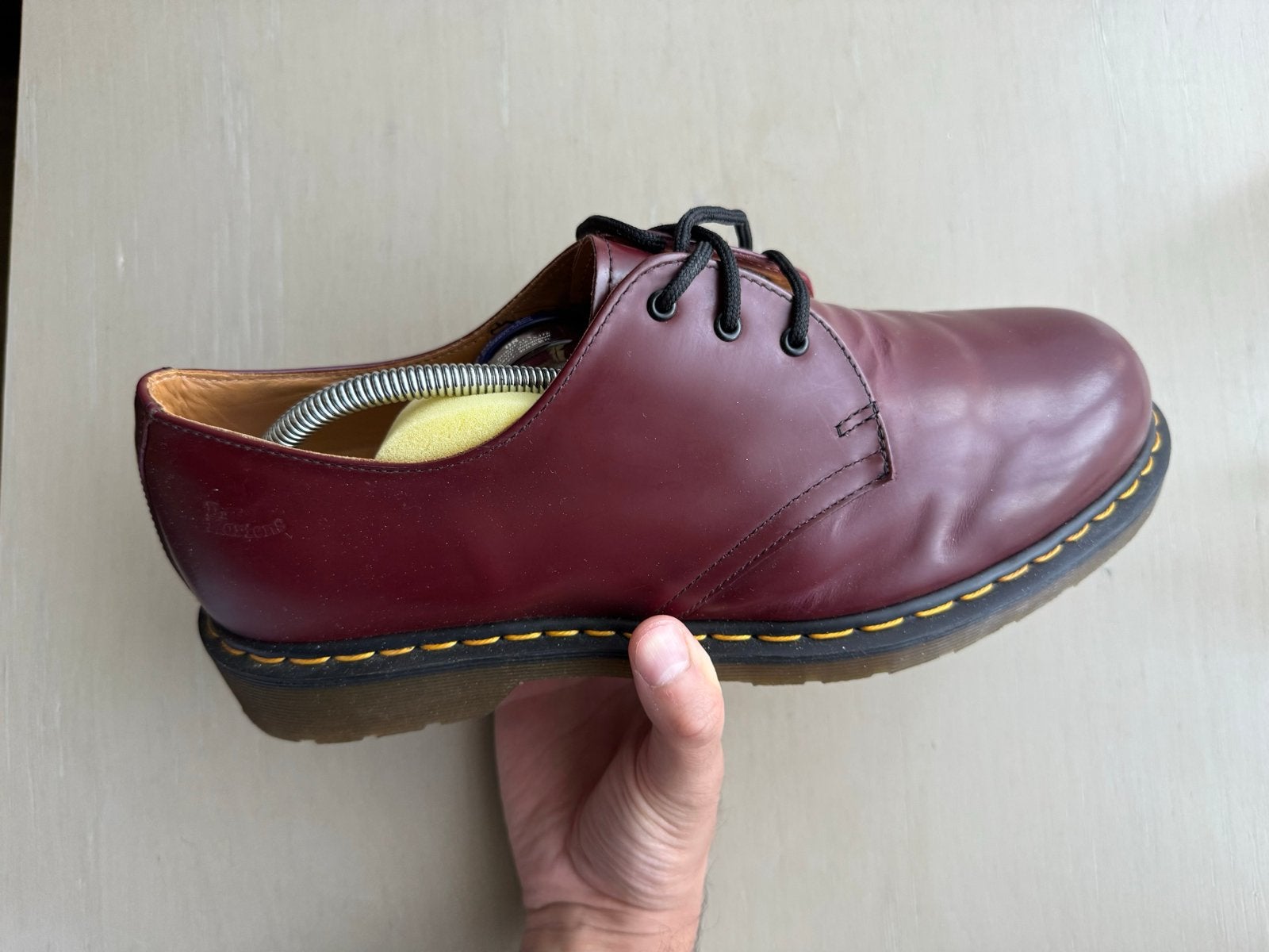 Dr. Martens 1461 Smooth Cherry Red - Maat 46, Overige kleuren, Ophalen of Verzenden, Gedragen, Veterschoenen