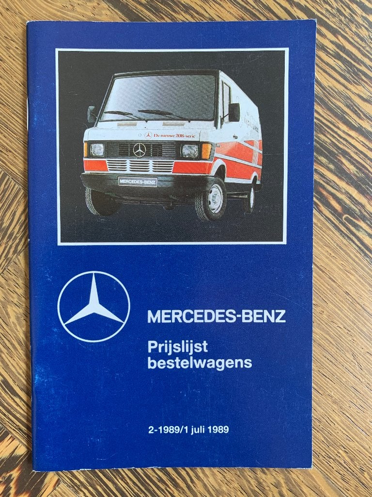 Prijslijst Mercedes-Benz bestelwagens 1989, Zo goed als nieuw, Mercedes-Benz, Mercedes, Ophalen of Verzenden