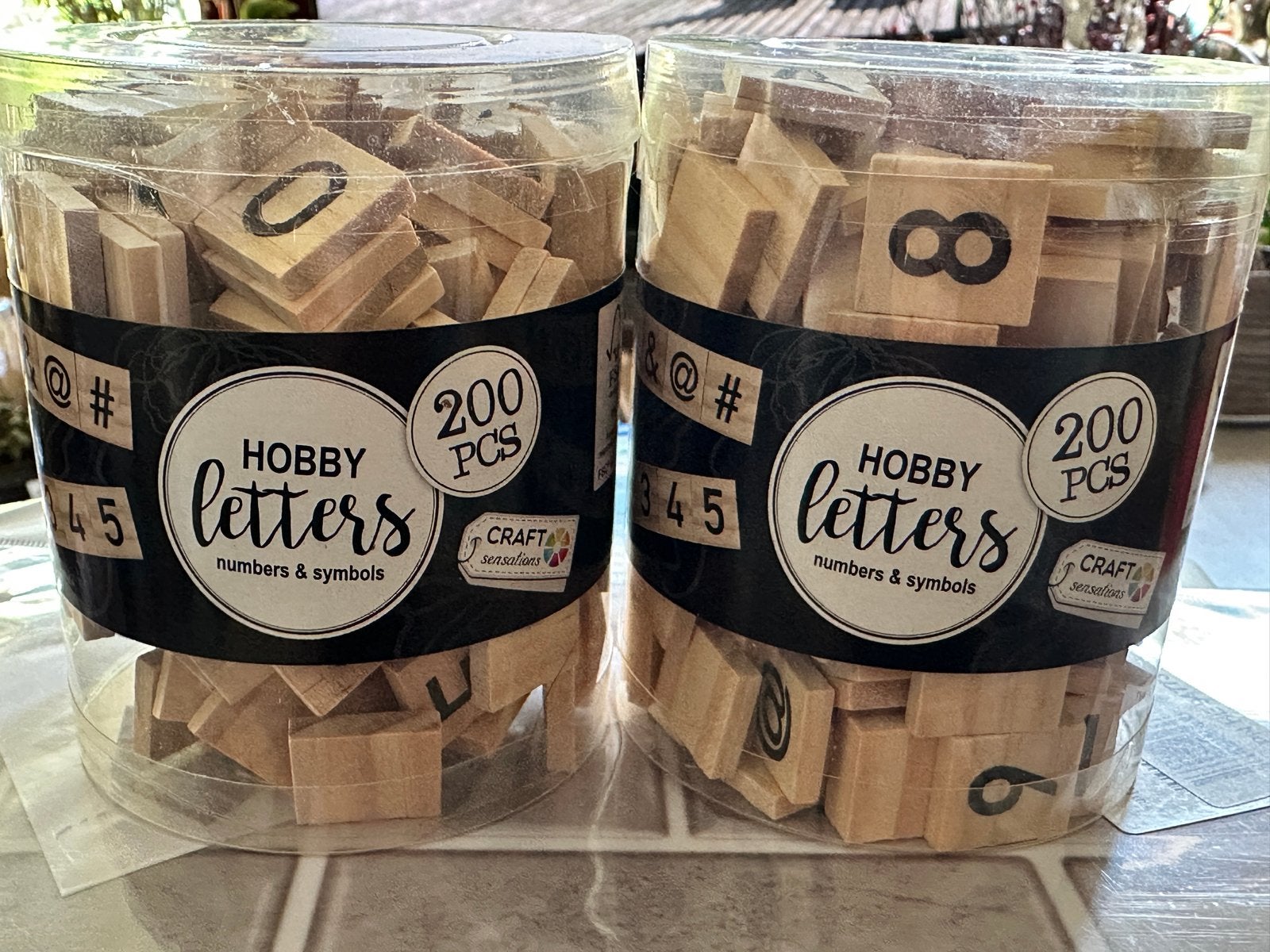 Craft Sensations Houten Letters, Nummers & Symbolen 2x200, Ophalen, Overige thema's, Nieuw, Hout