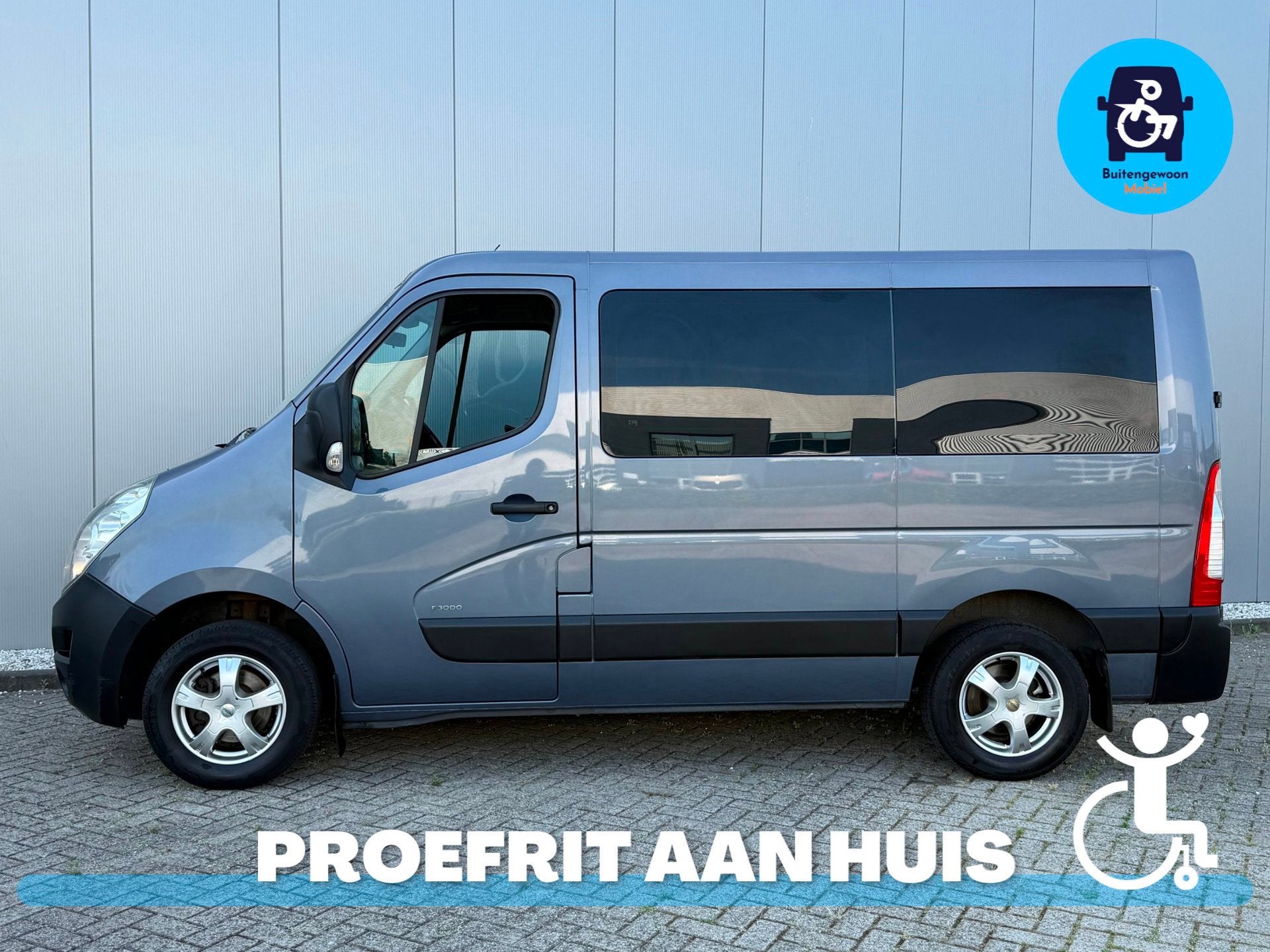 Opel Movano 2.3 Rolstoelbus Meerijder Airco Automaat, Auto's, Euro 5, Stof, Gebruikt, Zwart