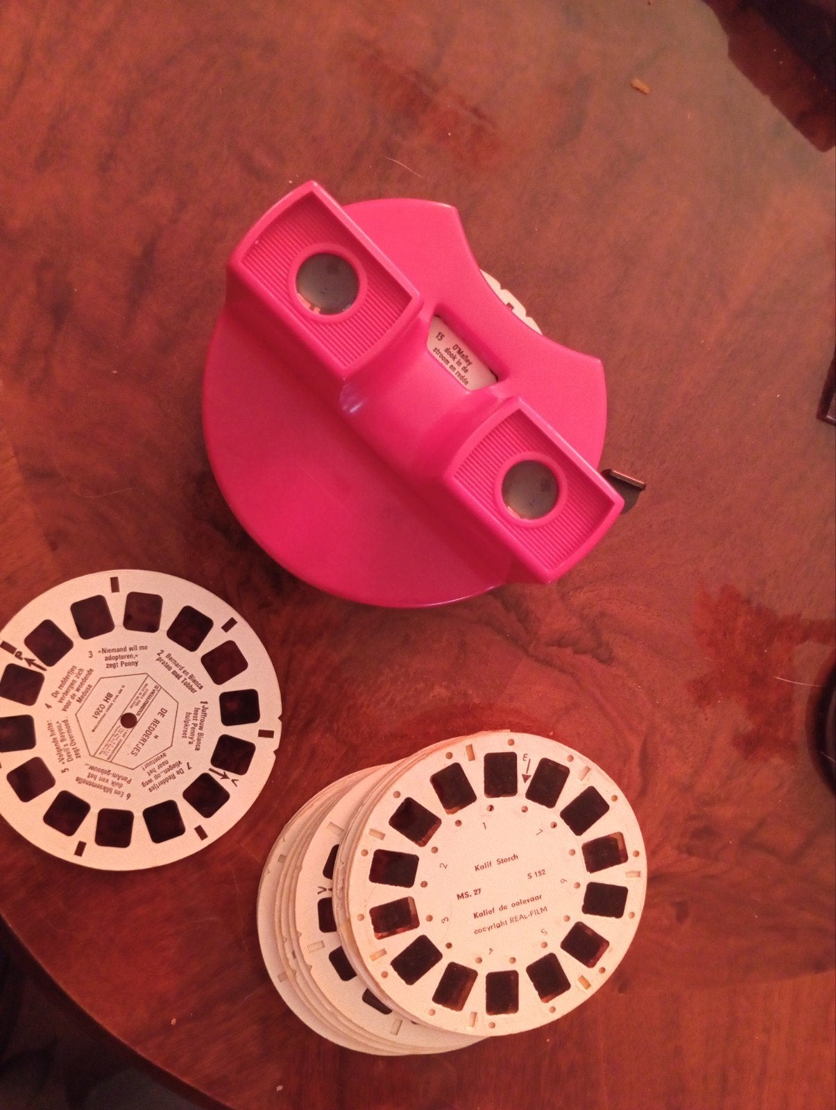 View-Master met 25 schijven - Vintage roze kijker, Ophalen of Verzenden