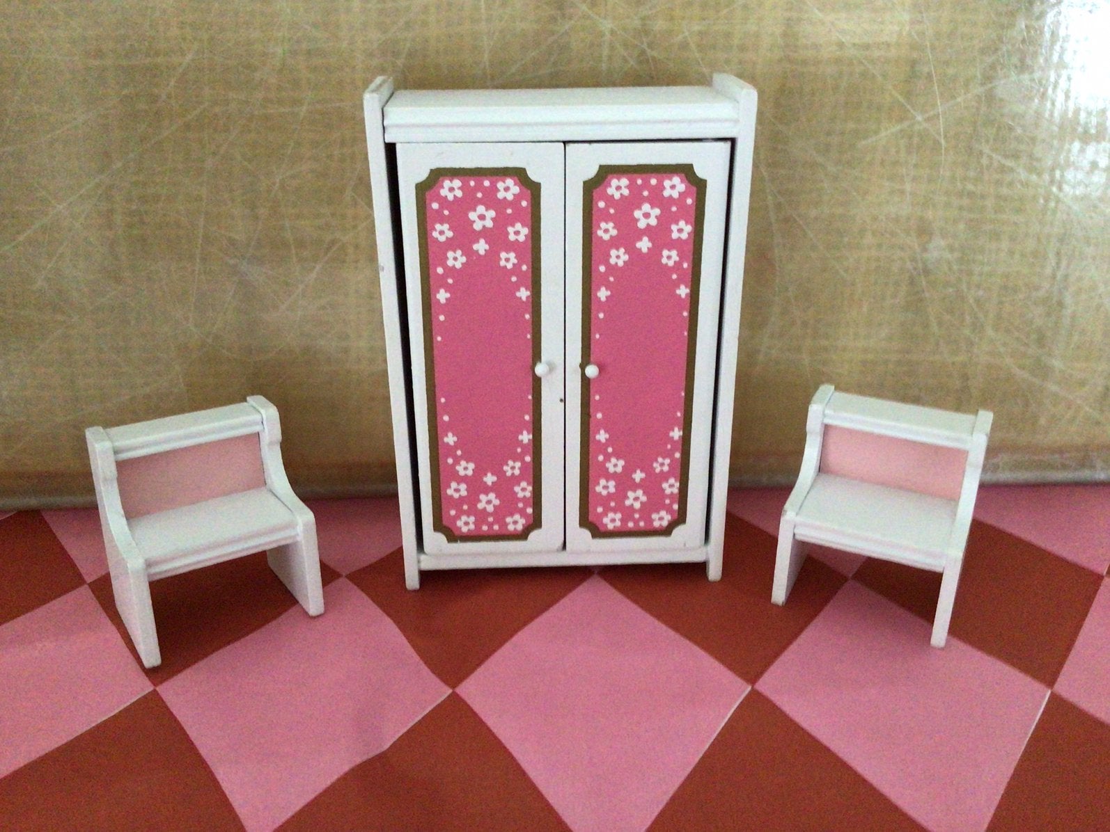 Vintage Lundby slaapkamer, Ophalen of Verzenden, Gebruikt, Poppenhuis