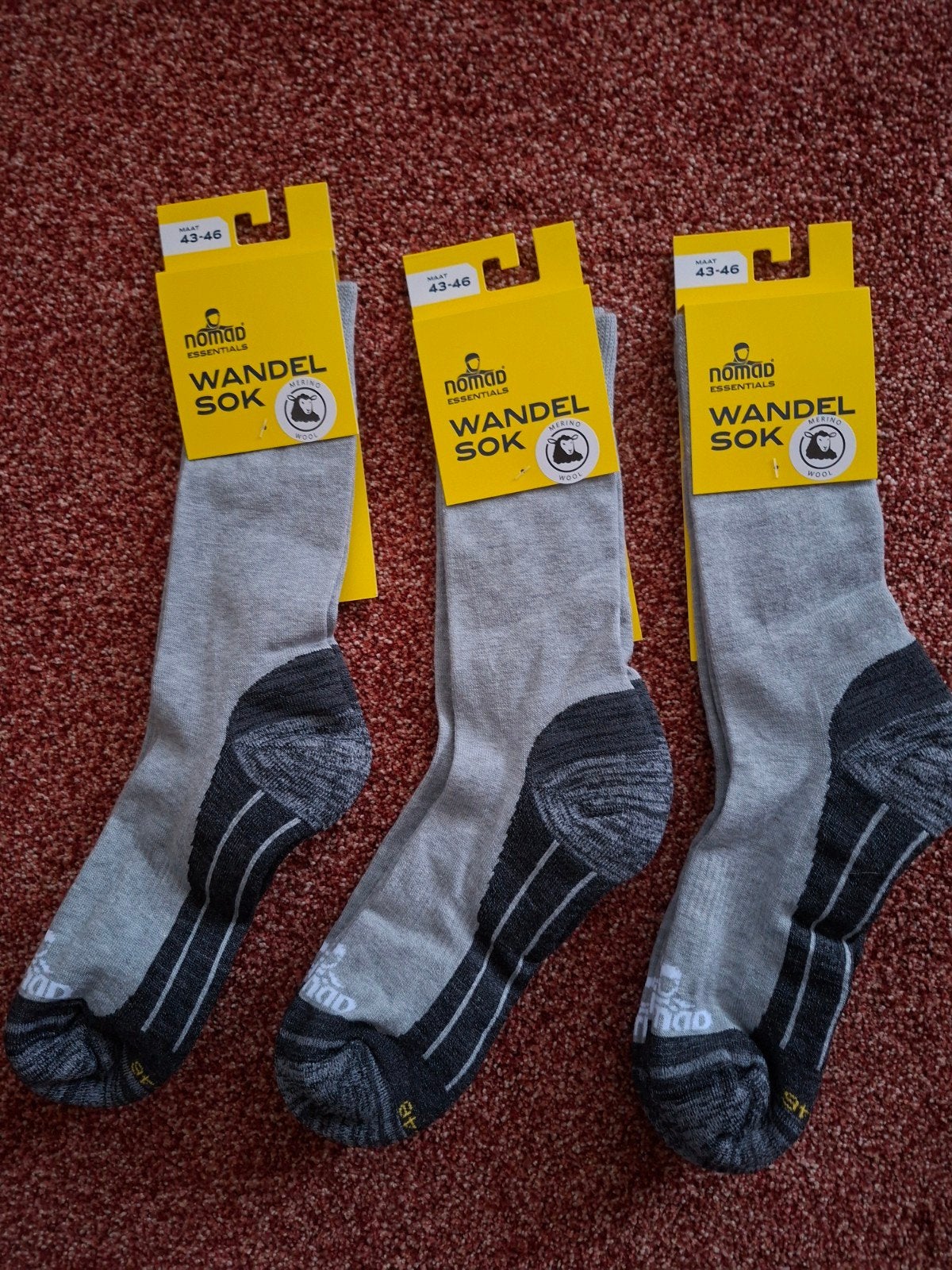 3x2 paar Nomad wandelsokken - Maat 43-46 - Nieuw, Overige kleuren, Ophalen of Verzenden, Nomad, Nieuw