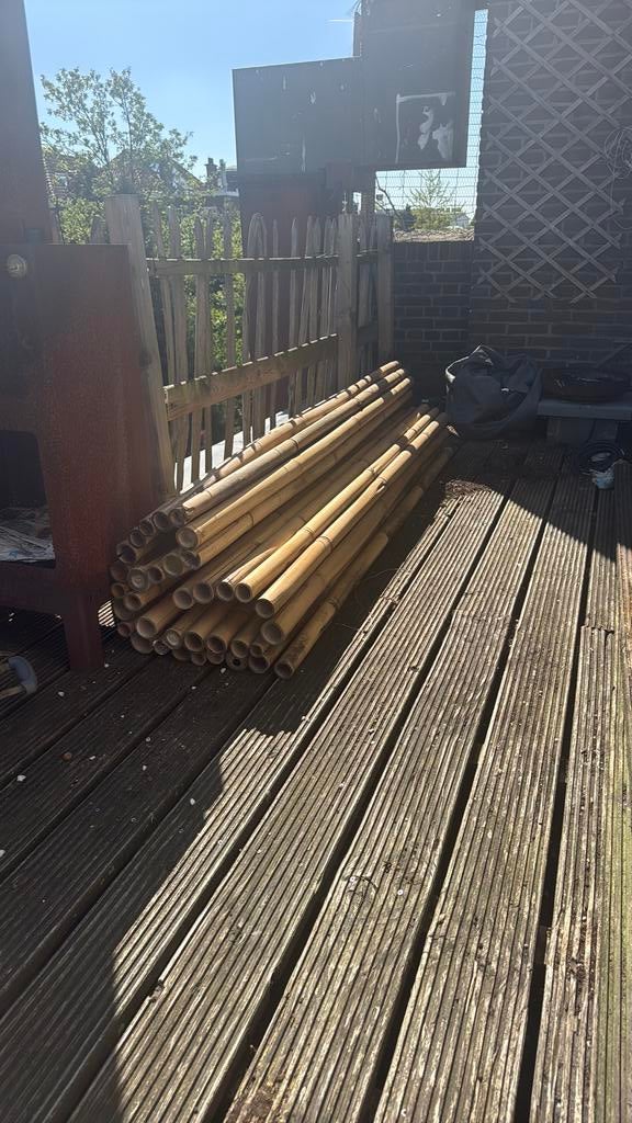 Bamboe tuinscherm 180*180, Tuin en Terras, Terrasdelen en Vlonders, Zo goed als nieuw, Hout, Ophalen