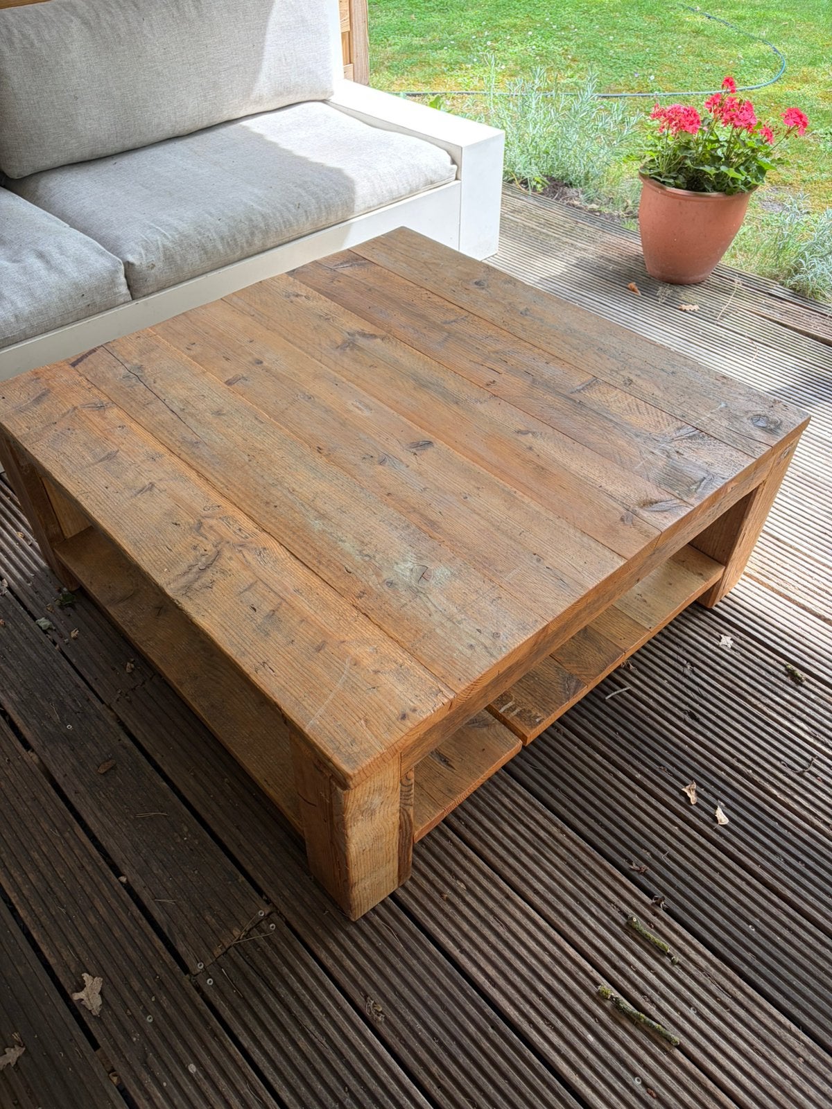 Hele stoere salontafel, Ophalen, Gebruikt, Vierkant, Overige houtsoorten